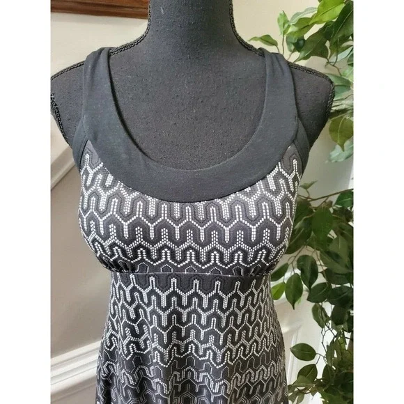 Prana Women's Black/White Scoop Neck Dress S - Picture 7 of 12